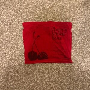Princess Polly Red Cherry Vodka Sour Crop Top